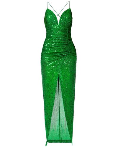 AGGI Ailish Shamrock Sequin Maxi Dress - Green