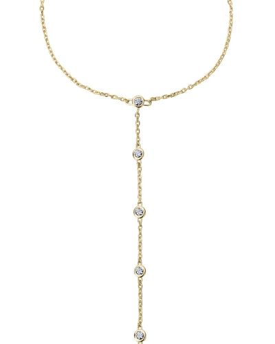 BLOOMTINE | Earth Angel HQ Illuminesstm 14k Vermeil Sparkle Lariat Necklace - Metallic