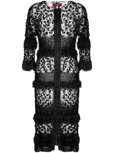 Andreeva Sundown Handmade Knit Cardigan-dress - Black