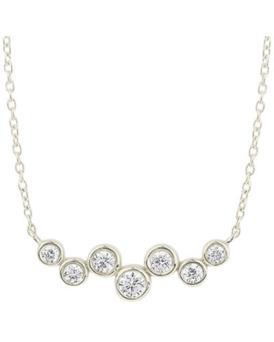 Lily Flo Jewellery Circinius Diamond Zigzag Bar Necklace - Metallic