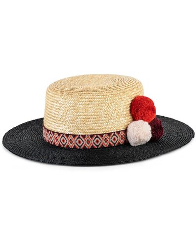 Justine Hats Neutrals Boho Summer Hat - Black