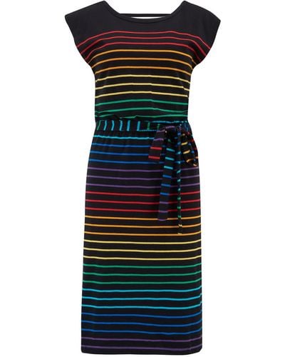 Sugarhill Hetty Midi Jersey Dress , Night Rainbow - Black