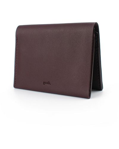 godi. Bifold Leather Wallet - Purple