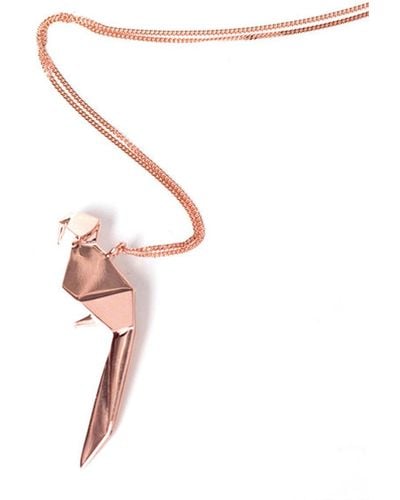 Origami Jewellery Parrot Necklace - Metallic