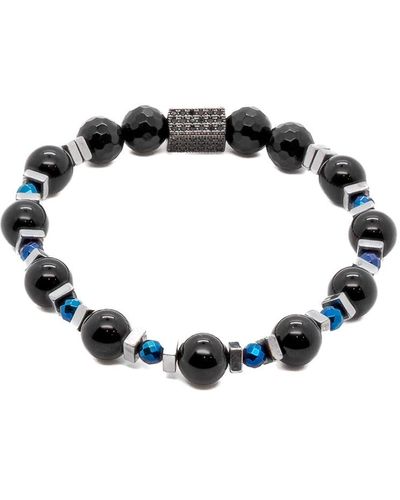 Ebru Jewelry Black Shine Beaded Bracelet -black