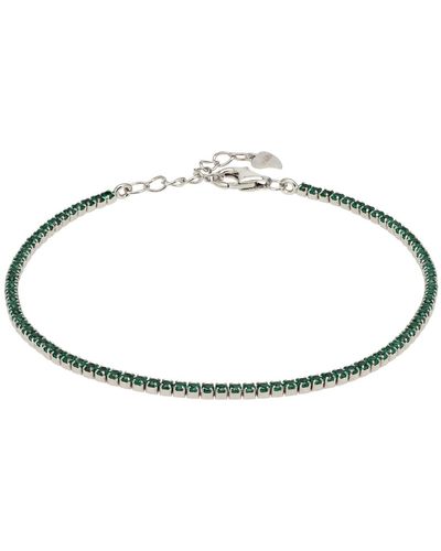 LÁTELITA London Tennis Bracelet Silver Emerald Green - Metallic