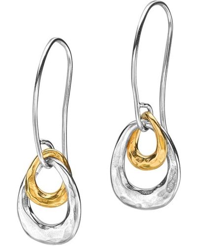 Dower & Hall Entwined Open Double Oval Earrings In Vermeil - Metallic