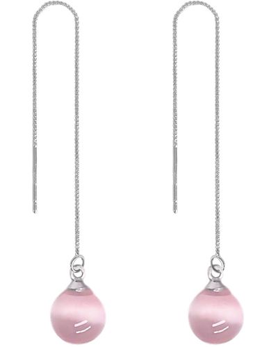 Ninemoo Silver Galaxy Balloon Ear Threads - Pink