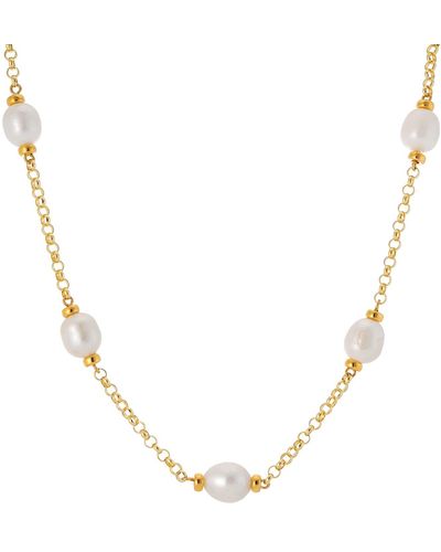 Auree Courtfield Freshwater Pearl & Yellow Gold Vermeil Necklace - Metallic
