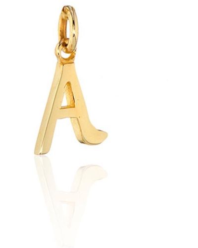 Auree Audley Yellow Gold Alphabet Pendant - Metallic