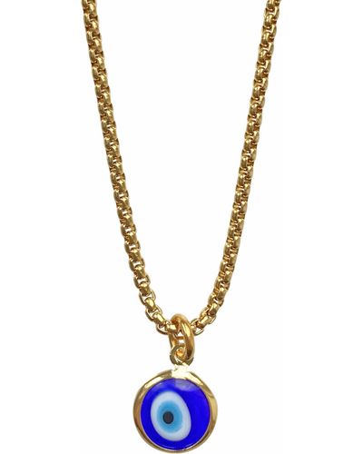 Smilla Brav Murano Glass Evil Eye Necklace - Blue