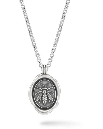 Dower & Hall S Resilience Wasp Talisman Necklace - Metallic