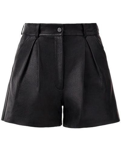 Lita Couture Leather Shorts In - Black