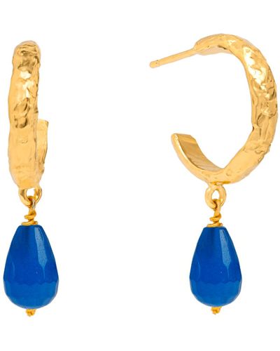 Lavani Jewels Sadie Blue Hoop Earrings