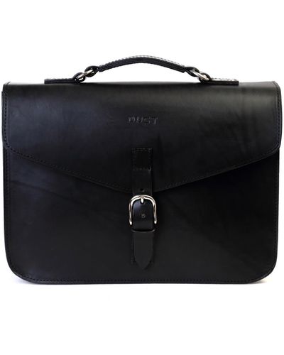 THE DUST COMPANY Leather Briefcase - Black