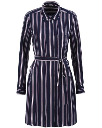 VIKIGLOW Avril Navy Stripes Shirt Mini Dress - Blue
