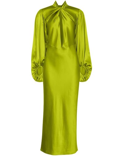 Sunday Archives Ross Silk Long Dress In - Yellow