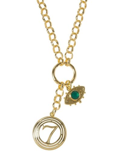 Patroula Jewellery Gold Belcher Free Spirit Necklace - Metallic