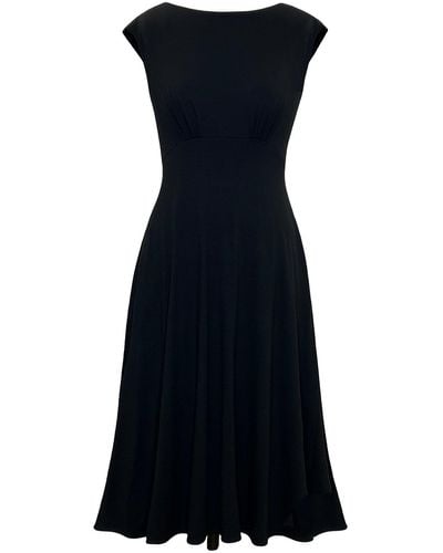 Alie Street London Luna Midi Dress With Pockets In . - Black