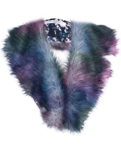 Jennafer Grace Monster Mash Faux Fur Collar - Blue