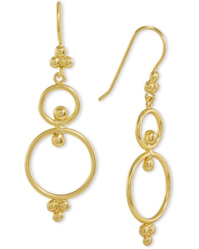 Ottoman Hands Maria Drop Earrings - Metallic