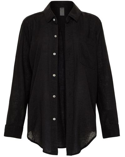 Montce Long Sleeve Button Down Shirt - Black