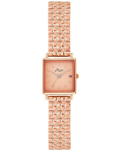 Bermuda Watch Company Quaintrelle Square Rose Gold Link 22 24mm - Pink