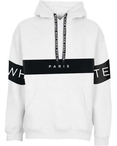 Blvck Paris Bold Stripe Hoodie - White