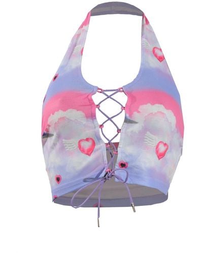 Elsie & Fred Dream Hues & Heartaches Halter Top - Pink