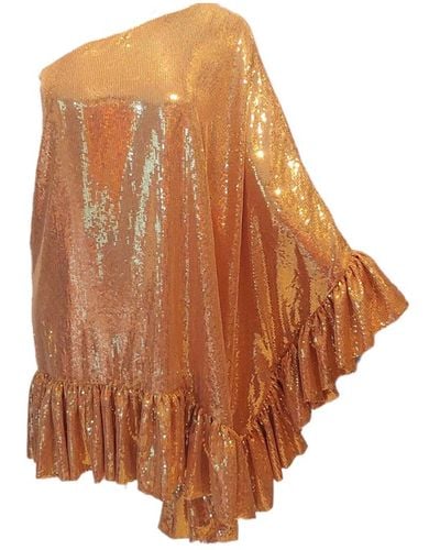 Julia Clancey Lady Boogie Gilt Frock - Brown
