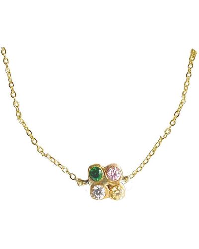 Lily Flo Jewellery Disco Cube Necklace - Metallic
