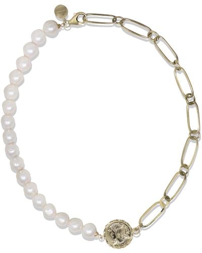 Vintouch Italy Alexa Gold-plated Pearl Necklace - Metallic