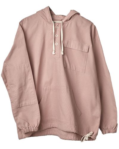 Uskees Button-front Smock - Pink