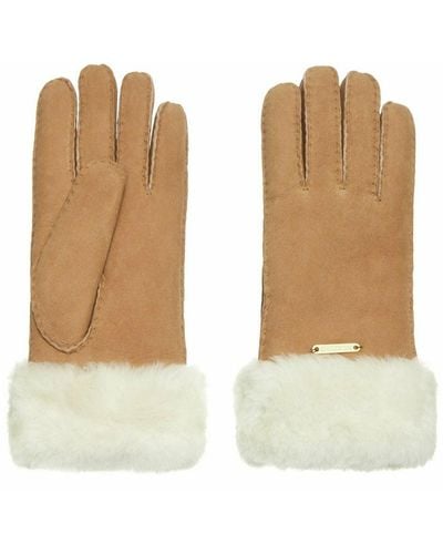 Hortons England Richmond Sheepskin Gloves Tan - Natural