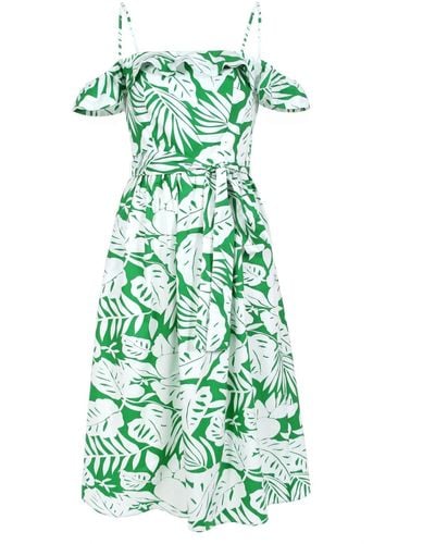 VIKIGLOW Jenny Tropical Dress - Green