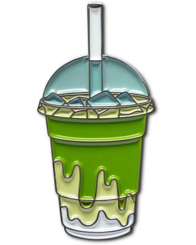 Make Heads Turn Enamel Pin Iced Matcha Latte - Green