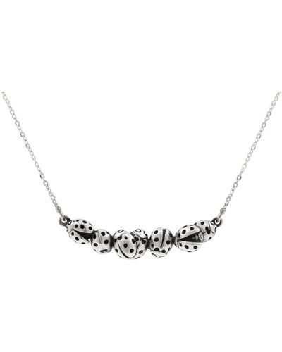 Lee Renee Loveliness Of Ladybird Necklace – Silver - Metallic