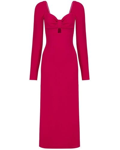 Nocturne Cut-out Midi Dress Fuchsia - Pink