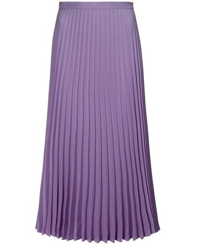 AGGI Elvira Purple Haze Pleated Midi Skirt
