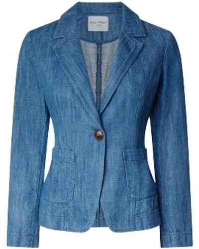 James Lakeland One Button Denim Jacket - Blue