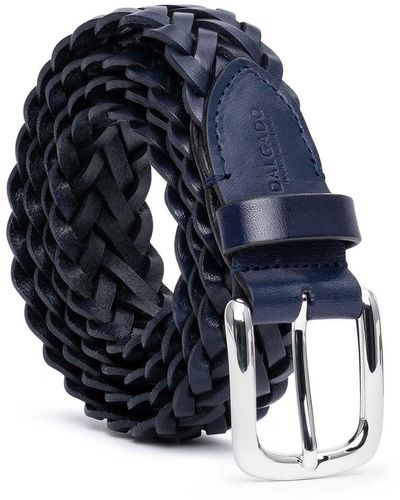 Dalgado Hand-braided Leather Belt Gianfranco - Blue