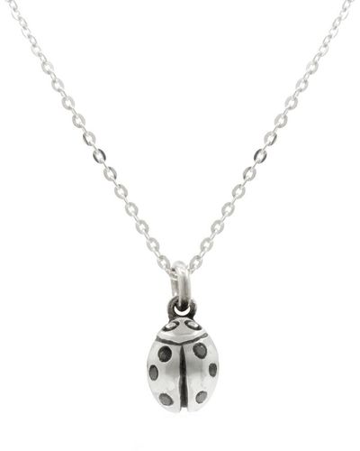 Lee Renee Ladybird Black Diamond Necklace – - Metallic