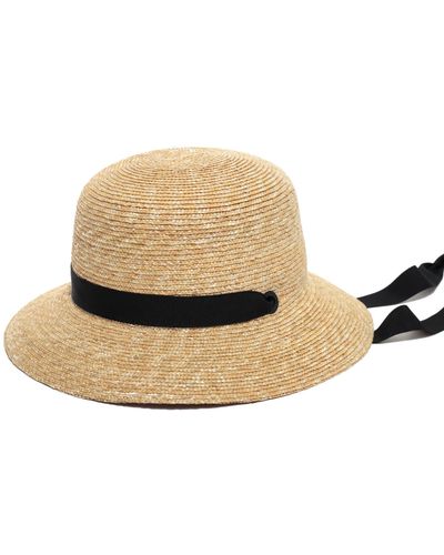 Justine Hats Neutrals Fashionable Straw Cloche Hat - Natural