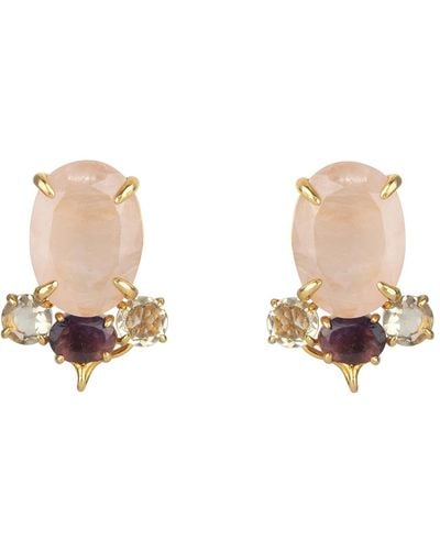Bounkit Alessia Studs Amethyst - Natural