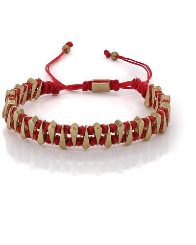 Ebru Jewelry Fortune Red Woven Bracelet