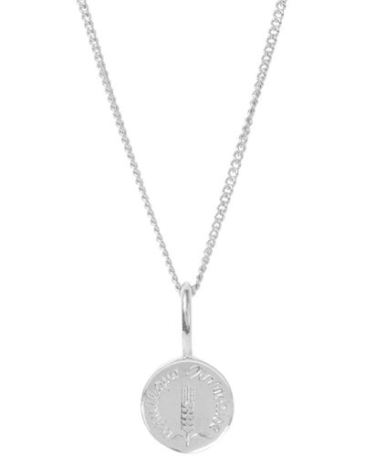 Katie Mullally French Centime Coin Charm & Chain In - Metallic