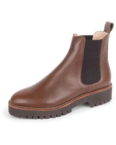 Patricia Green Chelsea Lug Sole Bootie In Chocolate - Brown