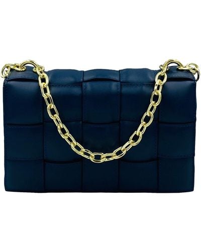 Angelika Jozefczyk Braided Leather Handbag Navy - Blue