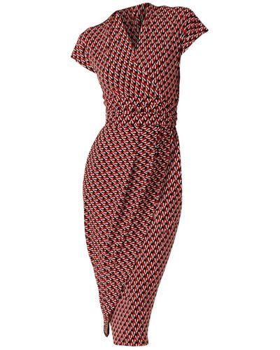 SACHA DRAKE Arrow Fitted Dress - Red