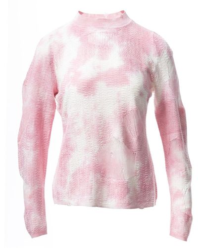 Fully Fashioning Zella Floating Stitch Sweater - Pink